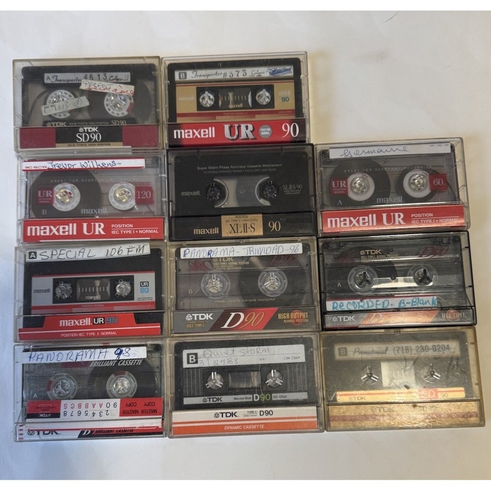TDK & Maxwell Cassette Tape Lot Of 11 Tapes Used